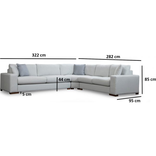 Lombardo hjørnesofa - Beige Lombardo hjørnesofa - Beige
