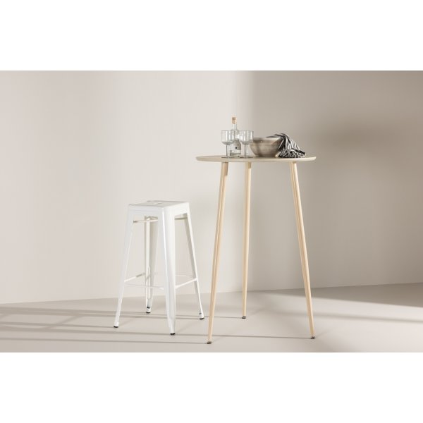 Plaza barbord Ø70 cm - Whitewash Plaza barbord Ø70 cm - Whitewash