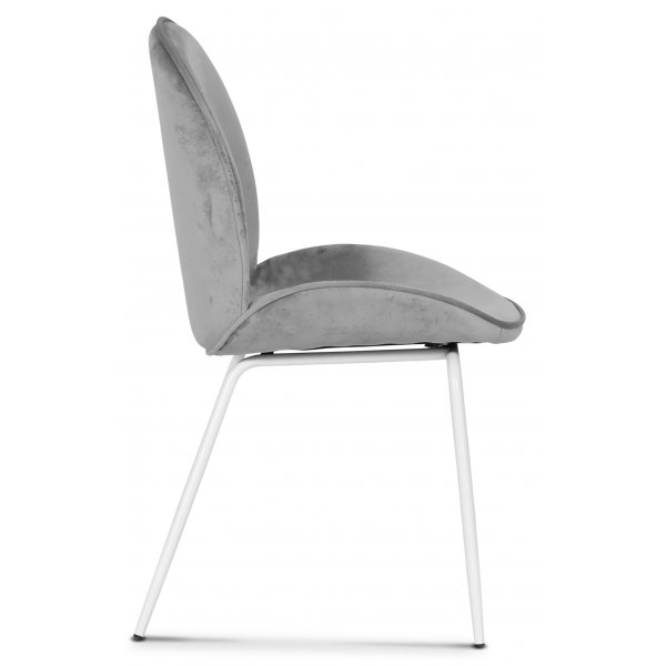 Leo stol - Gr (Flyel)/hvit