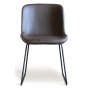 Texas spisegruppe med 6 Texas spisestoler Brun PU + Texas spisebord i betong 180x90 cm