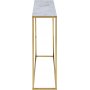 Alisma konsollbord 110 cm - Hvit marmor/gull