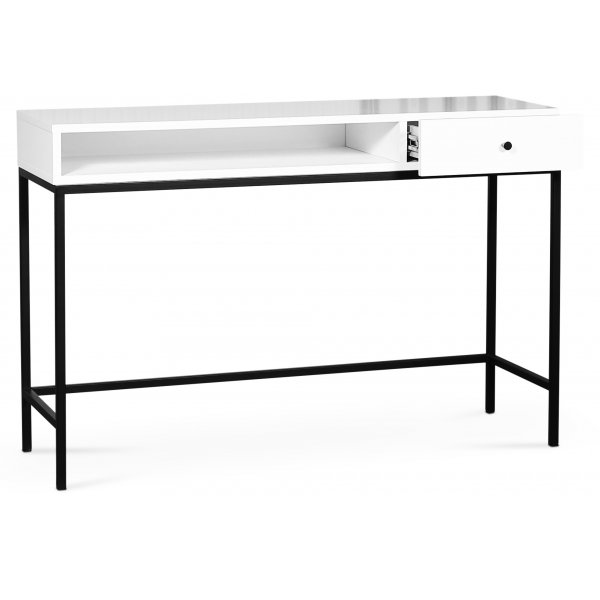 Stilo V.2 Skrivebord - Hvit / Svart metall