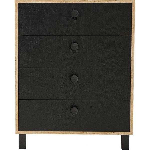 Vilamo kommode 80 - Furu/svart