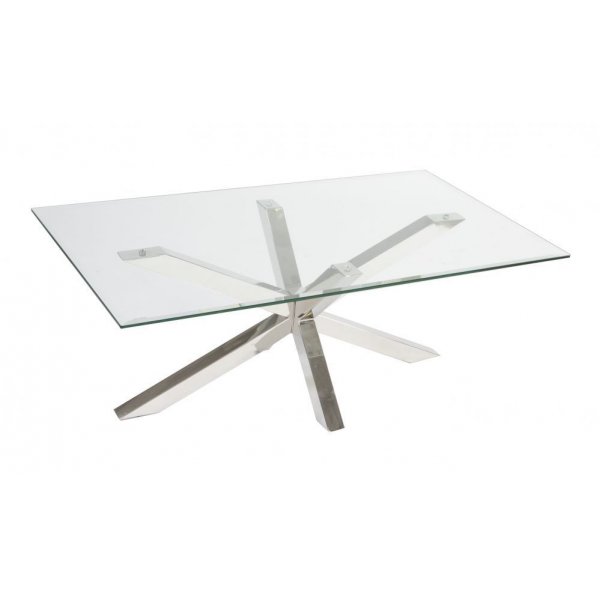 Trieste sofabord - Glass/krom