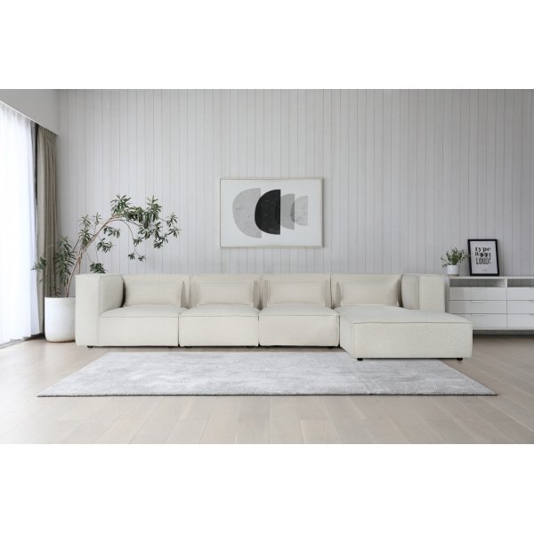 Nees modulsofa i bouclé - U-sofa i bouclé Nees modulsofa i bouclé - U-sofa i bouclé