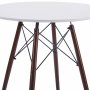 Vilgot rundt spisebord Ø80 cm - Hvit / Mørk brun Vilgot rundt spisebord Ø80 cm - Hvit / Mørk brun