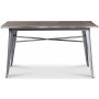 Industry cayote spisebord - Brstet metall / Tre + Flekkfjerner for mbler