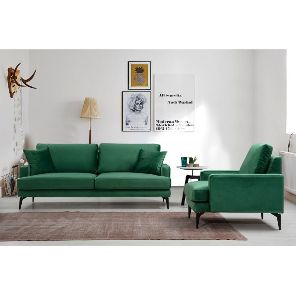 Papira 2-seters sofa - Grønn Papira 2-seters sofa - Grønn