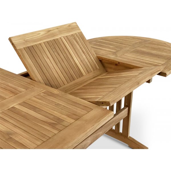 Grunnebo ovalt spisebord 150-210 cm butterfly - Teak Grunnebo ovalt spisebord 150-210 cm butterfly - Teak