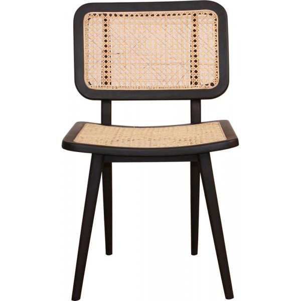 Siknäs stol - Svart mahogny/rotting + Møbelføtter Siknäs stol - Svart mahogny/rotting + Møbelføtter