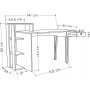 Loyd skrivebord - Hvit/antrasitt