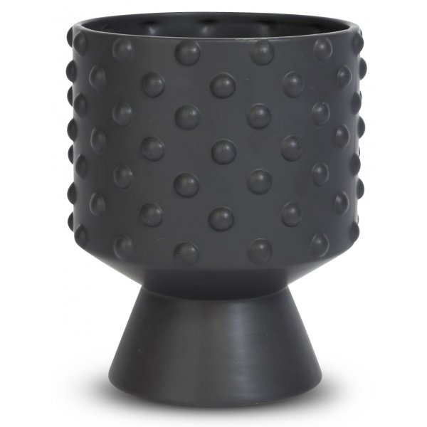 Krukke Boble med fot H18 cm - Svart