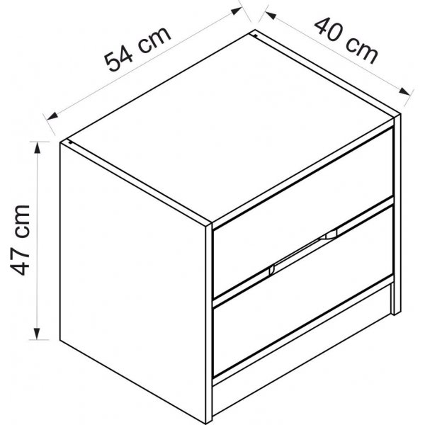 Elina nattbord - Valnøtt/antrasitt Elina nattbord - Valnøtt/antrasitt