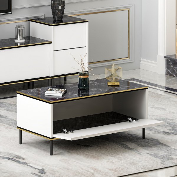 Emmi salongbord Hvit - 90 x 45 cm Emmi salongbord Hvit - 90 x 45 cm