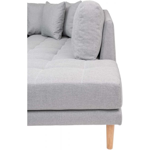 Lido U sofa med pen finish - Lysegr