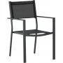 Spisegruppe: 6 stoler og spisebord 205 x 90 cm svart/naturfarget - Copacabana