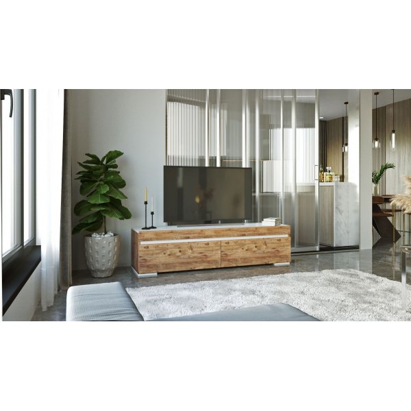 Future mediebenk 3 - Furu/hvit Future mediebenk 3 - Furu/hvit