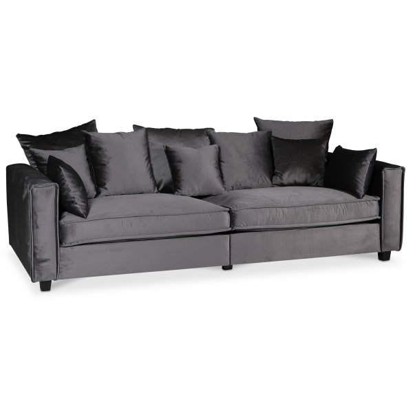 Brandy Loungesofa - 3-seters sofa (sølvgrå fløyel) Brandy Loungesofa - 3-seters sofa (sølvgrå fløyel)