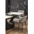 Osman spisebord 160-220 x 90 cm - Hvit marmor/svart