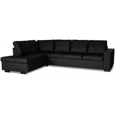 Solna sofa med pen finish 304 cm venstre - Svart bunnet lr + Mbelpleiesett for tekstiler