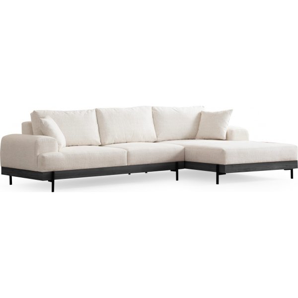 Eti divan sofa høyre - Hvit/svart Eti divan sofa høyre - Hvit/svart