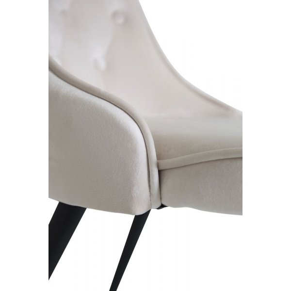 Spisestol Zeus - Svart / Beige Fløyel Spisestol Zeus - Svart / Beige Fløyel