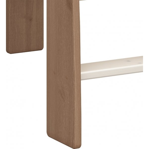 For barn loftseng 90 x 200 cm - Hvitkalket/gr�/brun