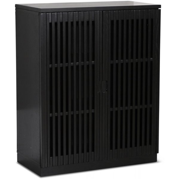 Level skap med dører i ribber - Svart Level skap med dører i ribber - Svart