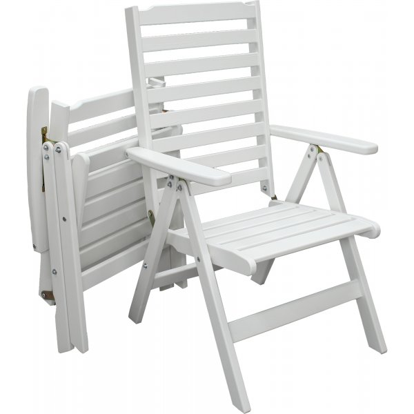 Utendørs posisjonsstol hvit - Båstad Utendørs posisjonsstol hvit - Båstad