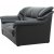 Dominic 2-seters sofa i sort kunstskinn + Mbelpleiesett for tekstiler