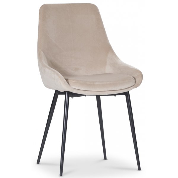 Plaza spisegruppe, marmorbord med 4 st Theo fl�yelstoler - Beige/Gr�/Messing