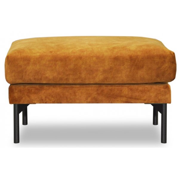 Smilla fotskammel 70x60 cm - Gylden brun fløyel Smilla fotskammel 70x60 cm - Gylden brun fløyel