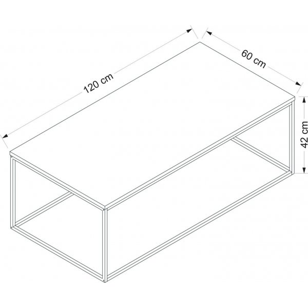 Tiger sofabord 120 x 60 cm - Hvit