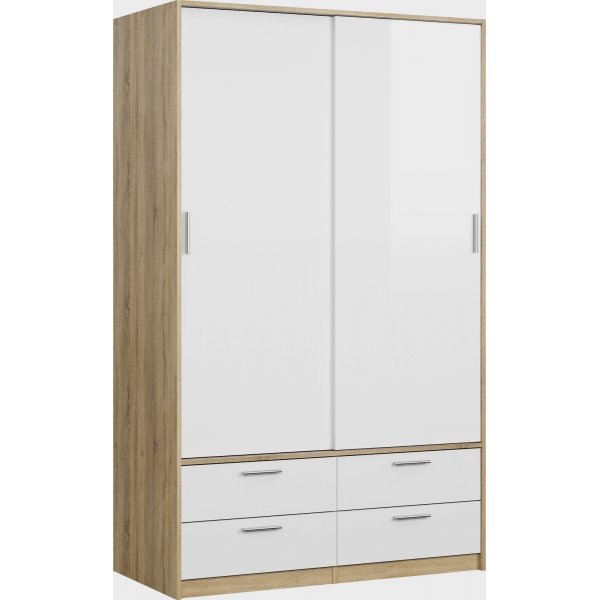 Line garderobe - Eik/hvit
