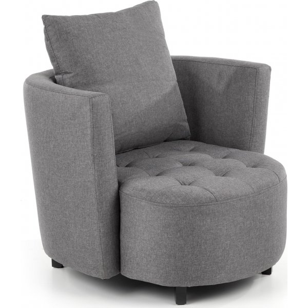 Virginia lenestol med fotskammel - Grå Virginia lenestol med fotskammel - Grå