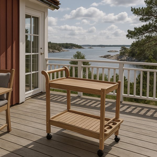 Hallerd serveringsvogn - Teak