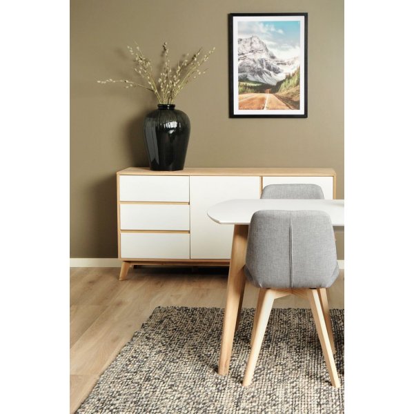 Glassbilde Horizon II - Glass/svart ramme