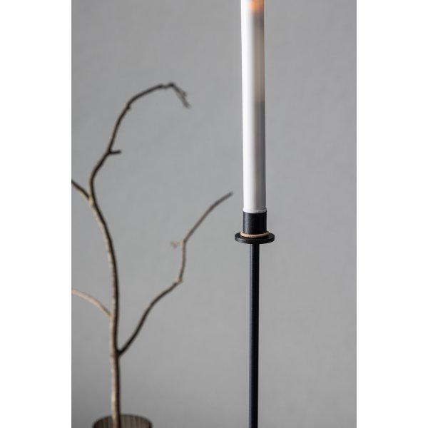 Hogehall LED lysestake H79 cm - Sort/Hvit Hogehall LED lysestake H79 cm - Sort/Hvit