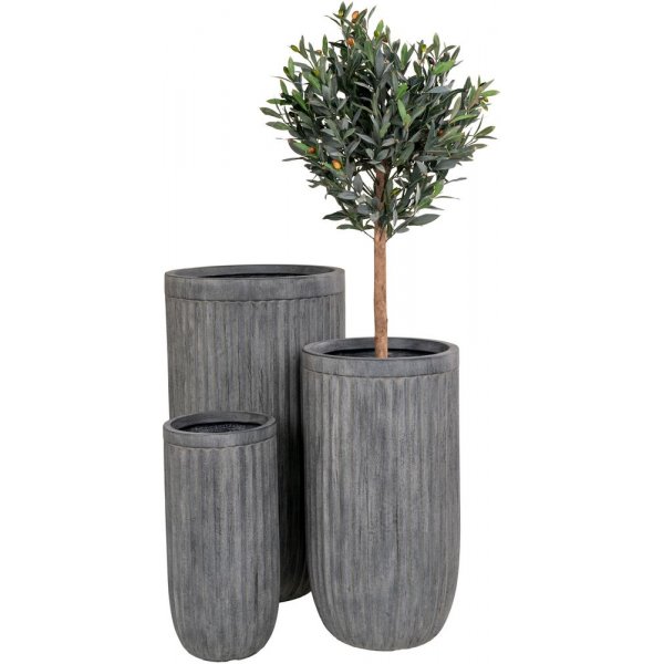 Levin potter - Grå - 3 stk Levin potter - Grå - 3 stk