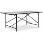 Portland spisebord 180 cm - Marmormnster/svart