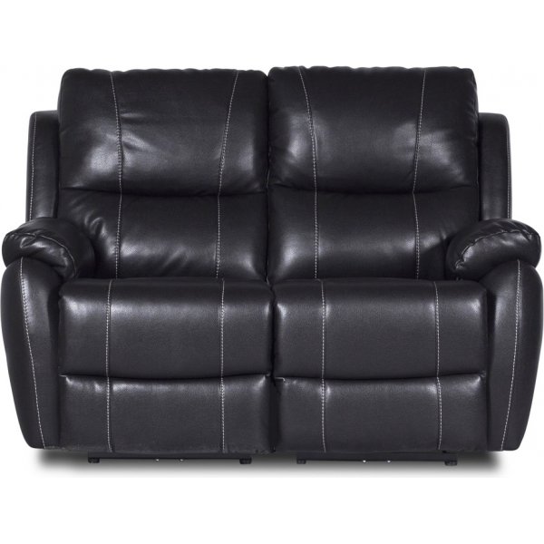Enjoy Chicago recliner sofa - 2-seter (el) i svart kunstskinn