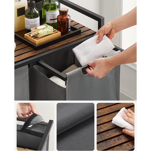 Ambrette duo skittentøyskurv - Sort/grå Ambrette duo skittentøyskurv - Sort/grå