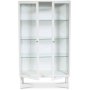 Cliff vitrineskap i metall (highboard) - Hvit / Klarglas