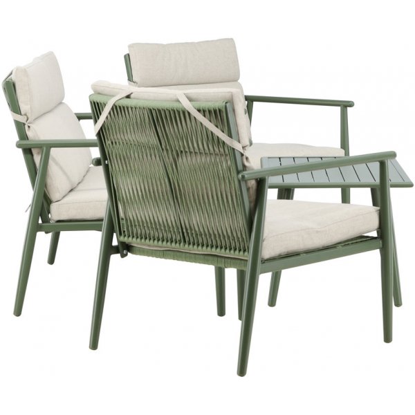 Mazzaro sofasett - Grnn/Beige