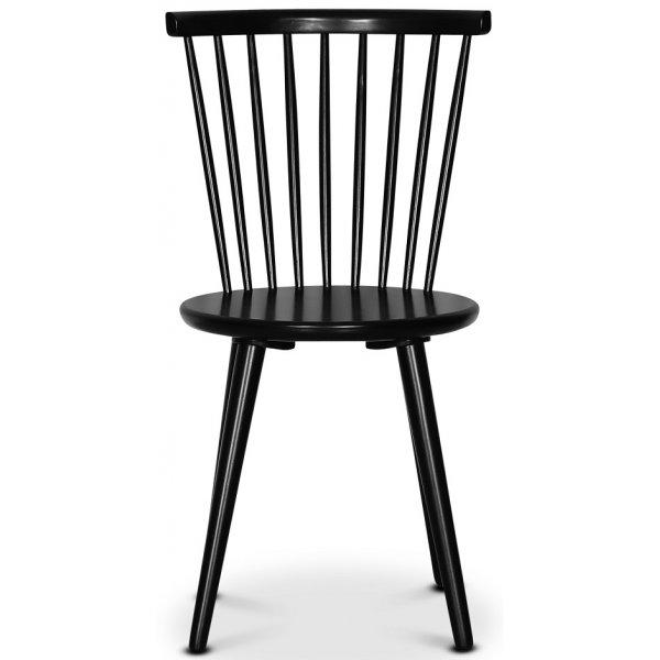 Sintorp spisegruppe, rundt spisebord 115 cm inkludert 4 stk. svarte Castor pinnestoler  hvit marmor (laminat)