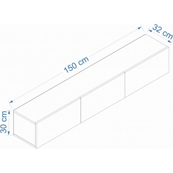 TV-stativ West i valntt - 150 cm