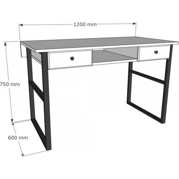 Allen skrivebord 120x60 cm - Valnøtt Allen skrivebord 120x60 cm - Valnøtt