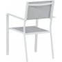 Spisegruppe med 6 stoler og spisebord 205 x 90 cm gr/hvit - Copacabana