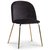 Giovani velvet stol - Sort/Messing
