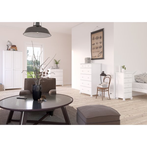 Richmond garderobeskap med 2 drer - Hvit